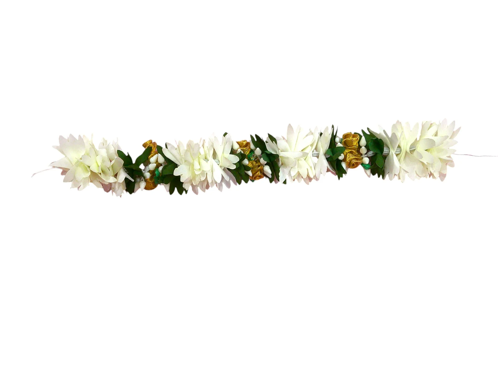 Nari Nakhre Royal Golden Floral Hair Gajara