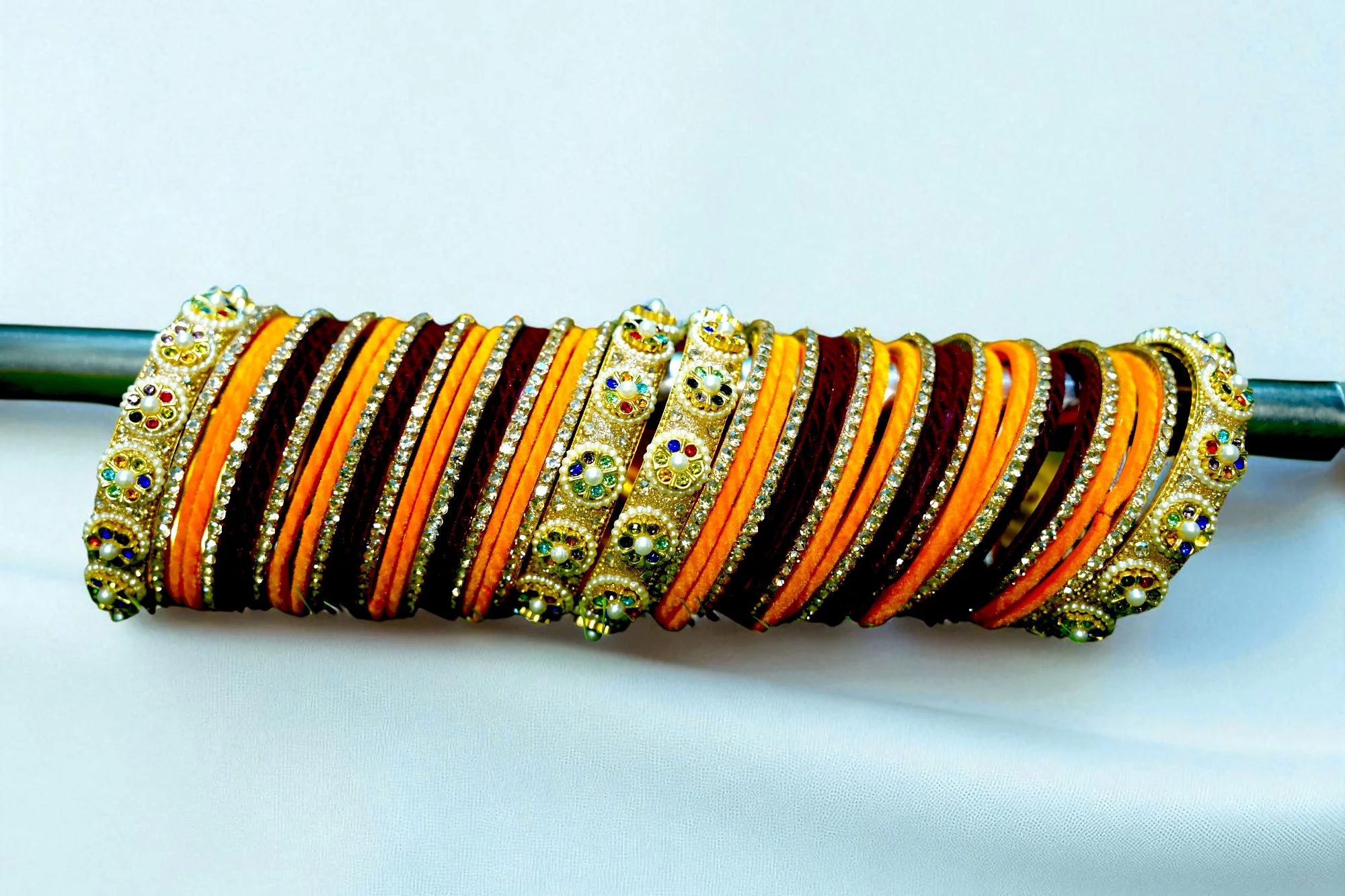 Nari Nakhre Royal Gold-Plated Lavender Pink Kada (Set of 4)