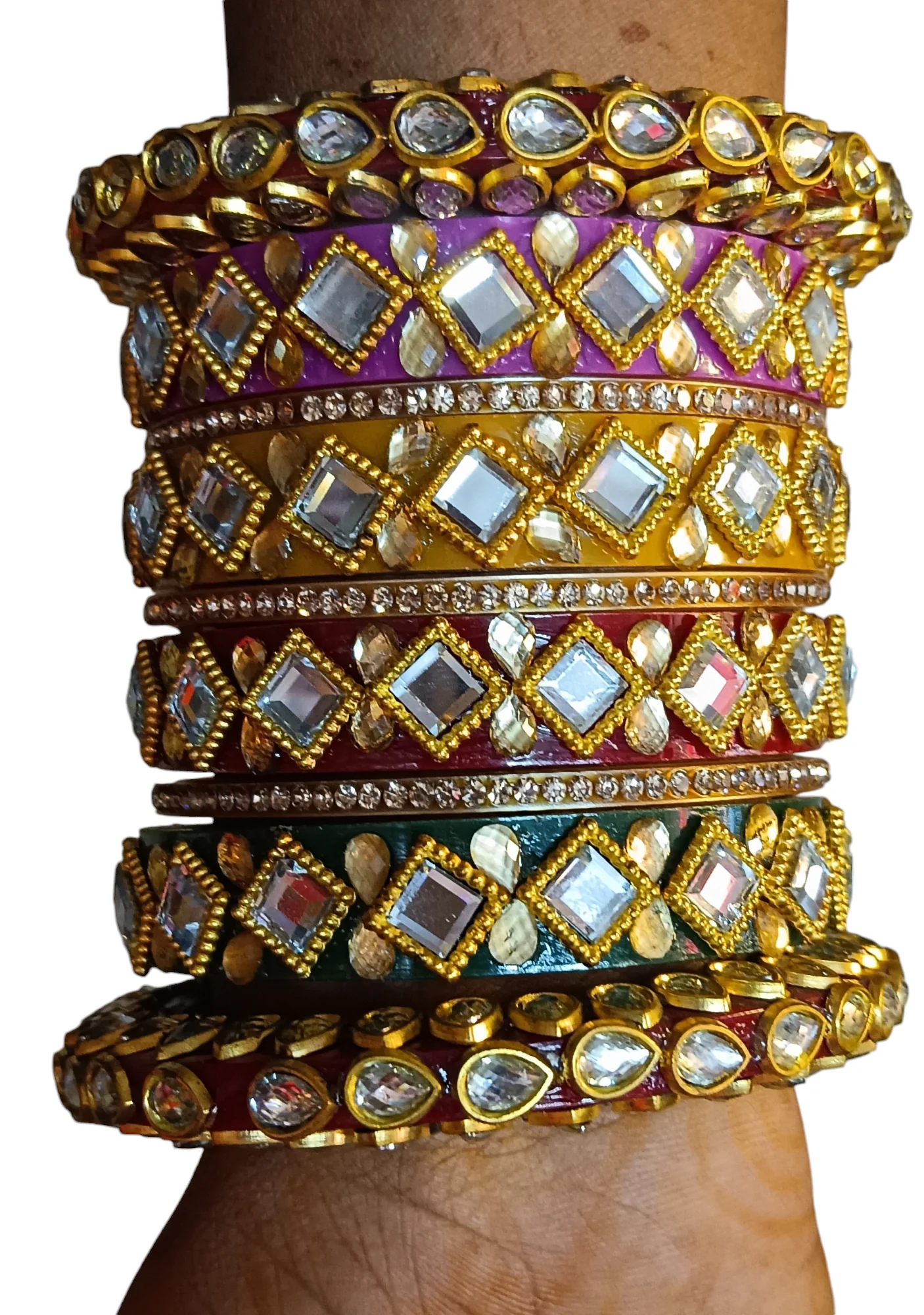 Nari Nakhre Multicolour Mirror Work Bridal Chuda