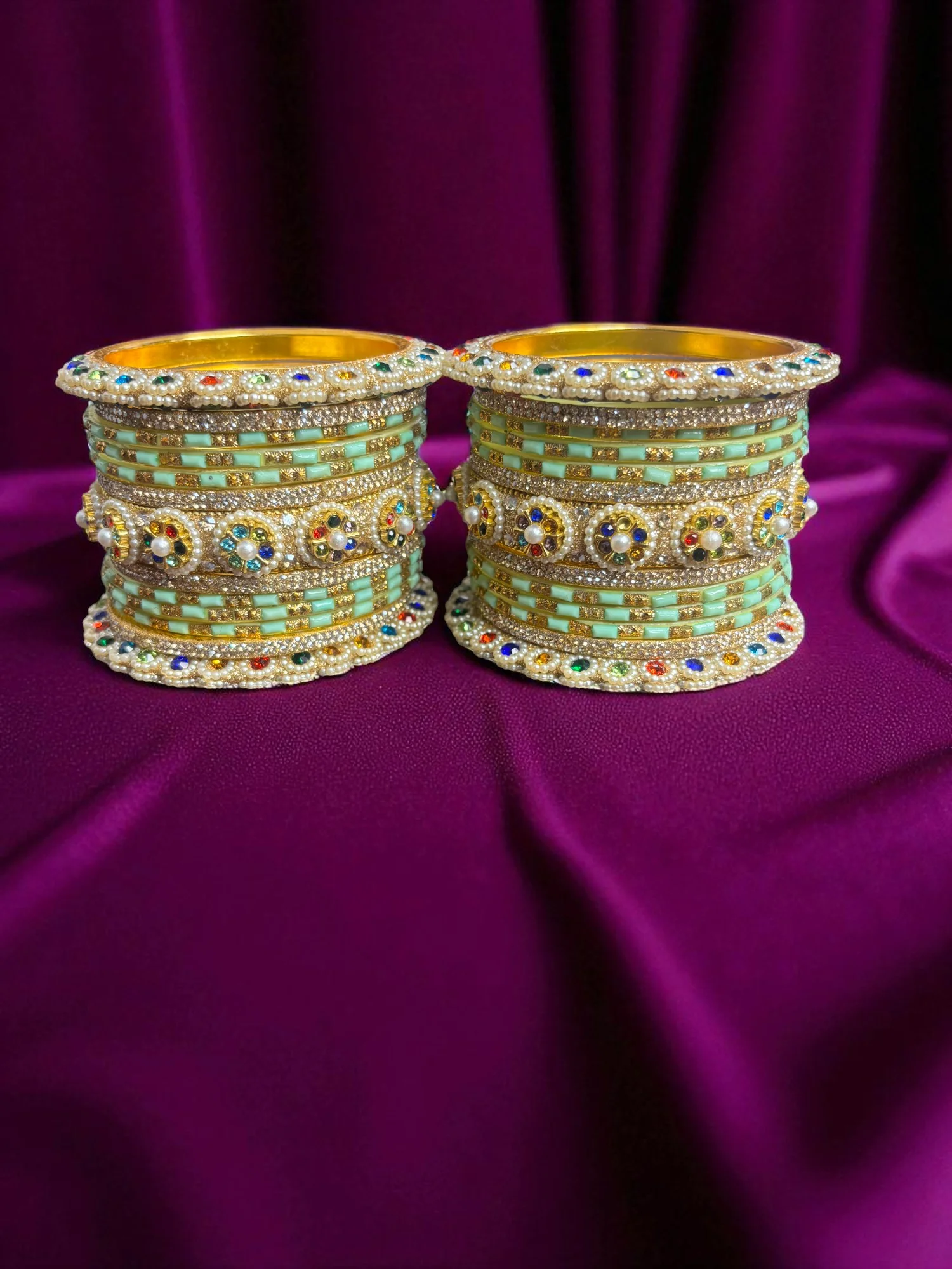 Nari Nakhre Magenta Pink Velvet Bridal Chuda